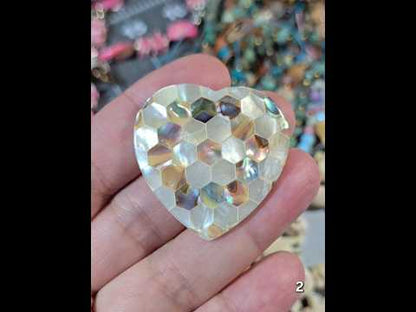 #2 Statement Shell Mosaic Heart Cabochon