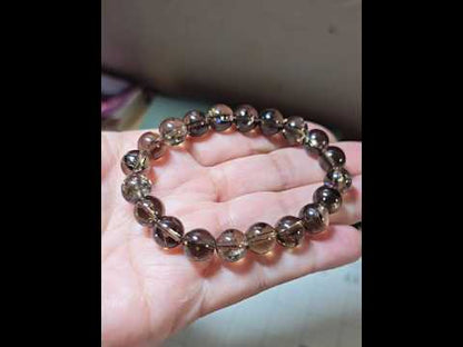 10mm Smoky Quartz w/Rainbows Bracelet