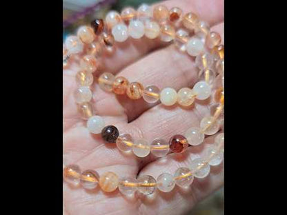 6mm Fire Quartz Bead Strand