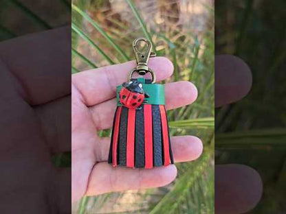 Mini Chubby Ladybug Leather Tassel