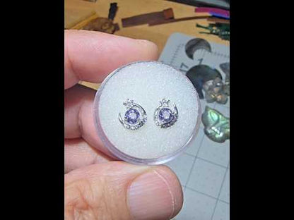 Blue Topaz Stud Earrings