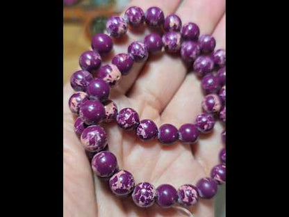 8.5mm Purple Sea Sediment Bead Strand