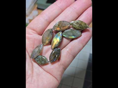 Flashy Labradorite Marquis Beads