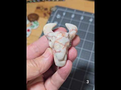 #3 Red Vein Jasper Buffalo Skull