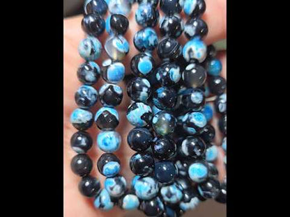 8mm Blue Fire Agate Bracelet