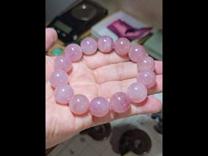 16.5mm Madagascar Rose Quartz Bracelet