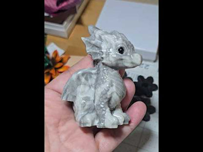 Picasso Jasper Baby Dragon Carving