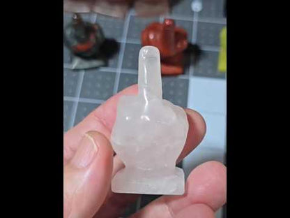 2" Clear Quartz Middle Finger
