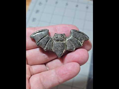 Gold Pyrite Bat Carving