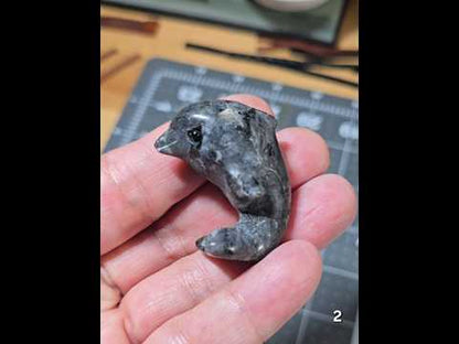#2 Labradorite Dolphin Carving
