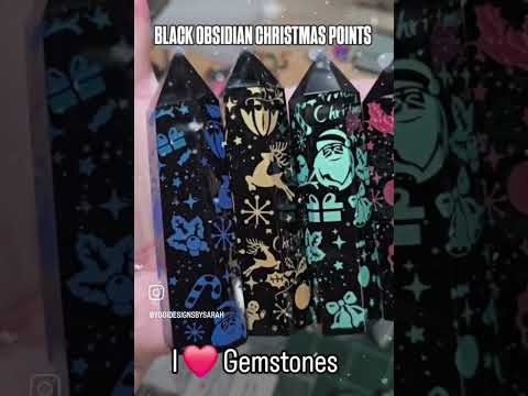 Black Obsidian Christmas Points