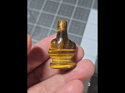 #3 - 1.5" Tiger Eye Middle Finger Gesture