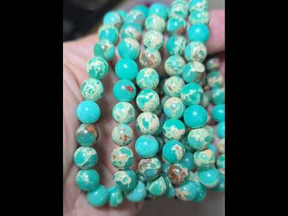 8mm Green Imperial Jasper Bracelet