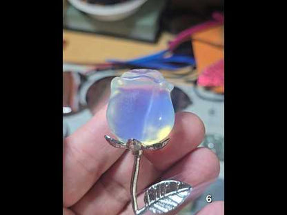 #6 Opalite Rose w/Stem