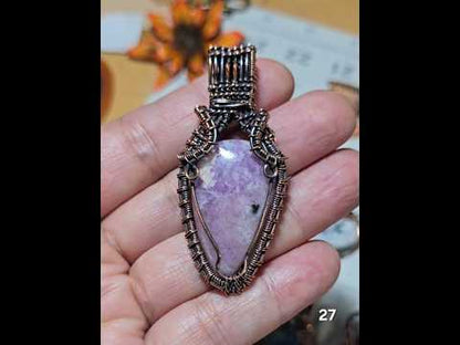 #27 Lepidolite Wire-wrapped Pendant