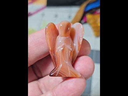 Carnelian Healing Angel Carving