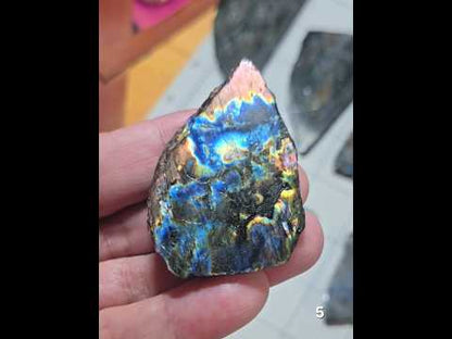 #5 Madagascar Rainbow Labradorite Slice
