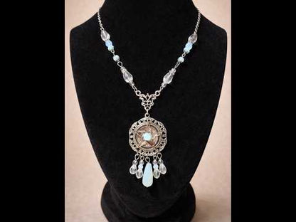 Opalite & Crystal Pendant Necklace