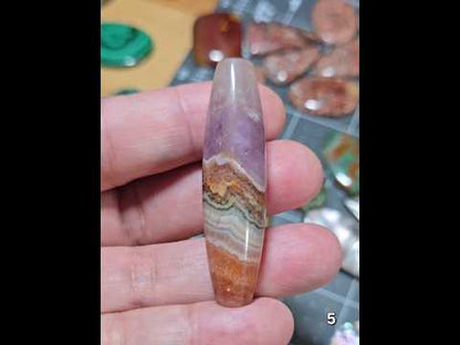 #5 Amethyst & Banded Mexican Agate Statement Bead