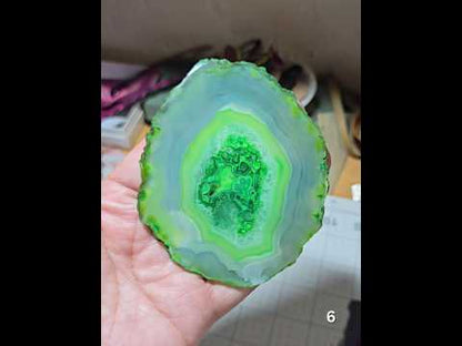 #6 Large Druzy Agate Slice (dyed)
