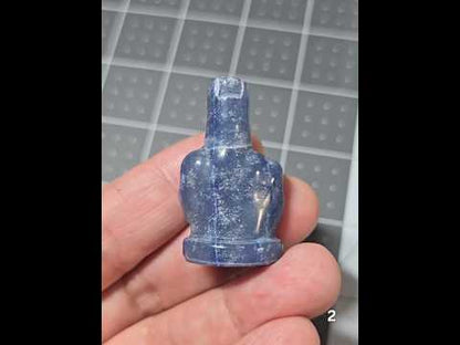 #2 - 1.5" Blue Aventurine Middle Finger Gesture