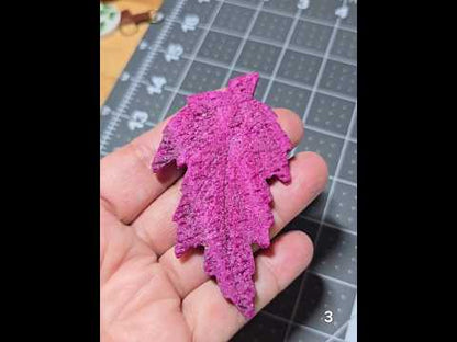 #3 Honeycomb Ruby Carved Leaf