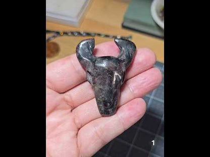 #1 Garnet Buffalo Skull