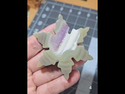 #4 Druzy Agate Snowflake