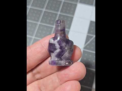 #3 - 1.5" Dream Amethyst Middle Finger Gesture