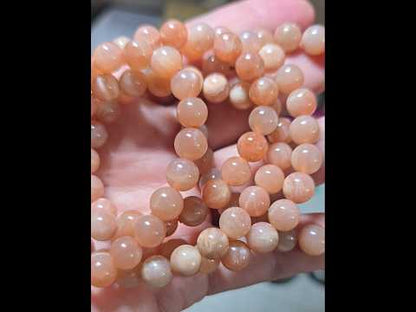 8mm Peach Moonstone Bracelets/Beads