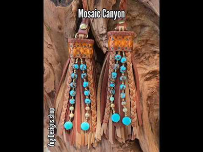 6" Mosaic Canyon D-ring Leather Tassels