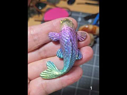 Bismuth Coy Fish Carving