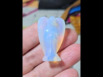 Opalite Healing Angel Carving