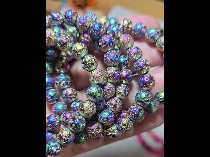 8mm Aura Volcanic Stone Bracelet