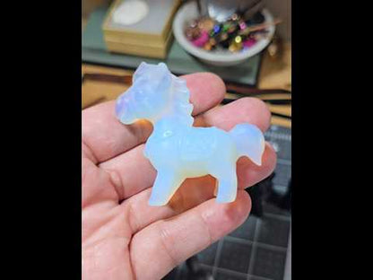 Opalite Pony Carving