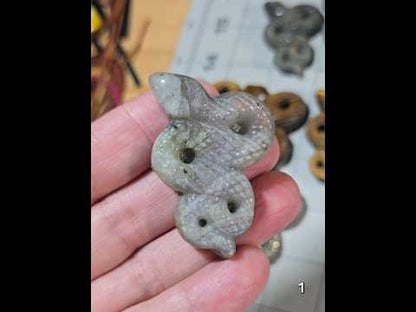 #1 Labradorite Snake Carving