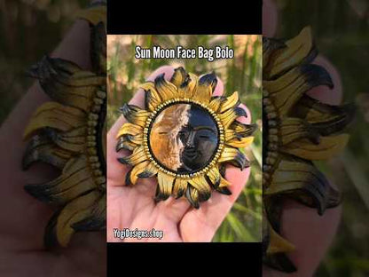 SunMoon Face Leather Bag Bolo