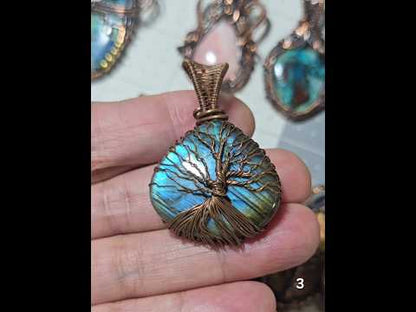 #3 Wire-wrapped Labradorite Pendant