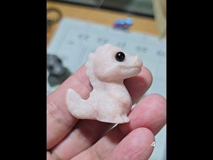 #4 Pink Opal Mini Dinosaur Carving