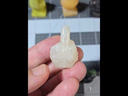 #1 - 1.25" Moonstone Middle Finger Gesture
