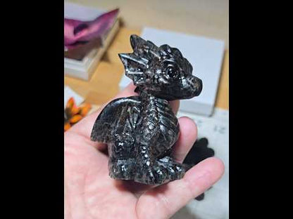 Garnet Baby Dragon Carving