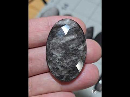 #15 Faceted Silver Sheen Obsidian