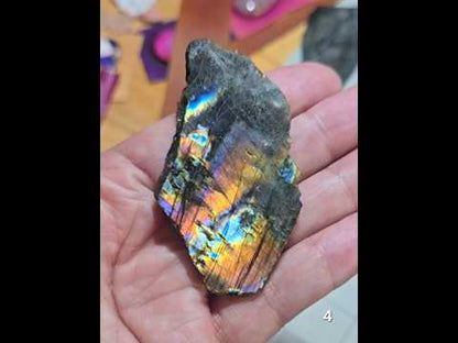#4 Madagascar Rainbow Labradorite Slice