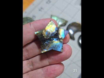 #31 Carved Labradorite Star