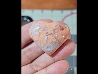 #7 Flower Agate Druzy Heart