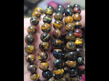 8mm Blue Tiger Eye Bracelet