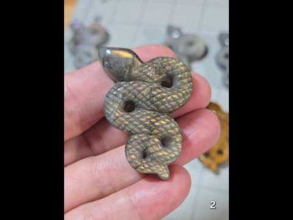 #2 Labradorite Snake Carving