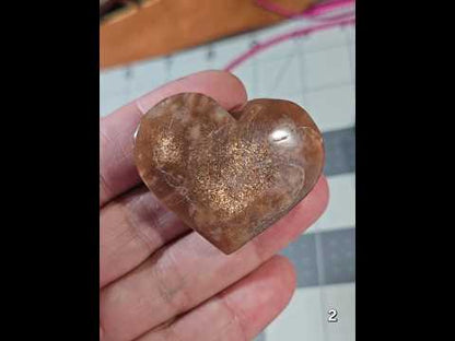 #2 Peach Moonstone Heart