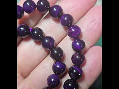 8mm Purple Aura Tiger Eye