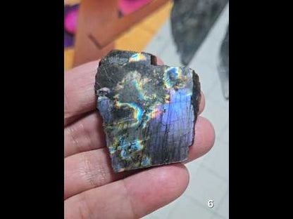 #6 Madagascar Rainbow Labradorite Slice